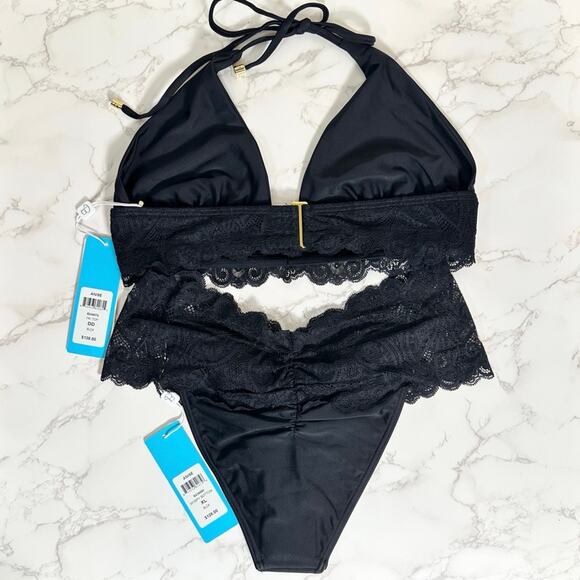 Beach Bunny Anise Triangle Top Skimpy Bottoms DD Top XL Bottoms $266 - Picture 14 of 15
